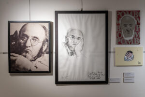 Vista de la exposición Homenaje a Álvaro Pombo, una narrativa de la fragilidad en homenaje al autor santanderino por su reciente Premio Cervantes. EFE/ Román G. Aguilera