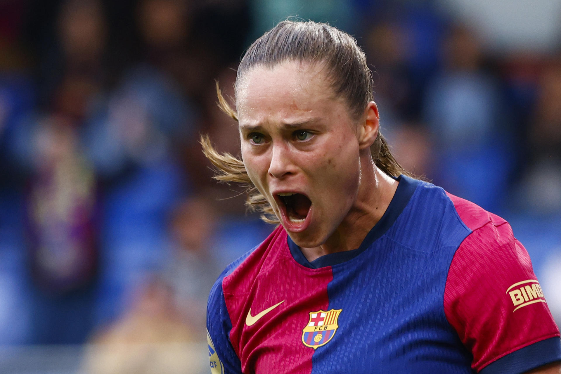 Imagen de archivo de la delantera polaca del Fc Barcelona Ewa Pajor. EFE/ Quique García
