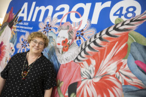 La dramaturga, directora de escena y actriz Laila Ripoll, que desde enero está al frente de la Compañía Nacional de Teatro Clásico (CNTC), ha asegurado que su compromiso en esta nueva etapa es fortalecer el legado del Siglo de Oro español, llevarlo a la audiencia internacional y situarlo a la altura de otras compañías internacionales como la Royal Shakespeare Company o la Comédie-Française. EFE/Jesús Monroy
