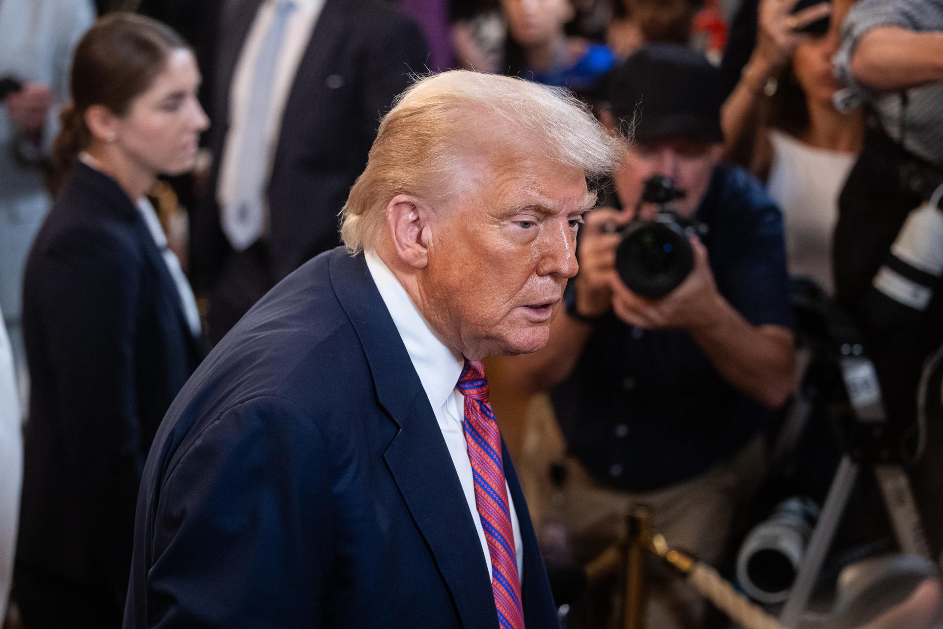 Imagen del 18 de julio de 2025 del presidente de los Estados Unidos, Donald Trump. EFE/EPA/FRANCIS CHUNG / POOL