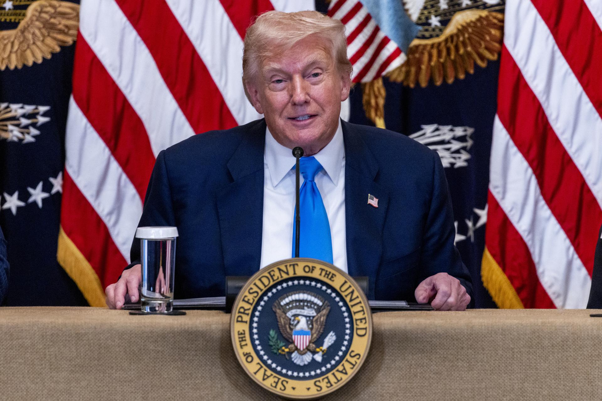 Fotografía del 30 de julio de 2025 del presidente de EE.UU, Donald J. Trump. EFE/SHAWN THEW