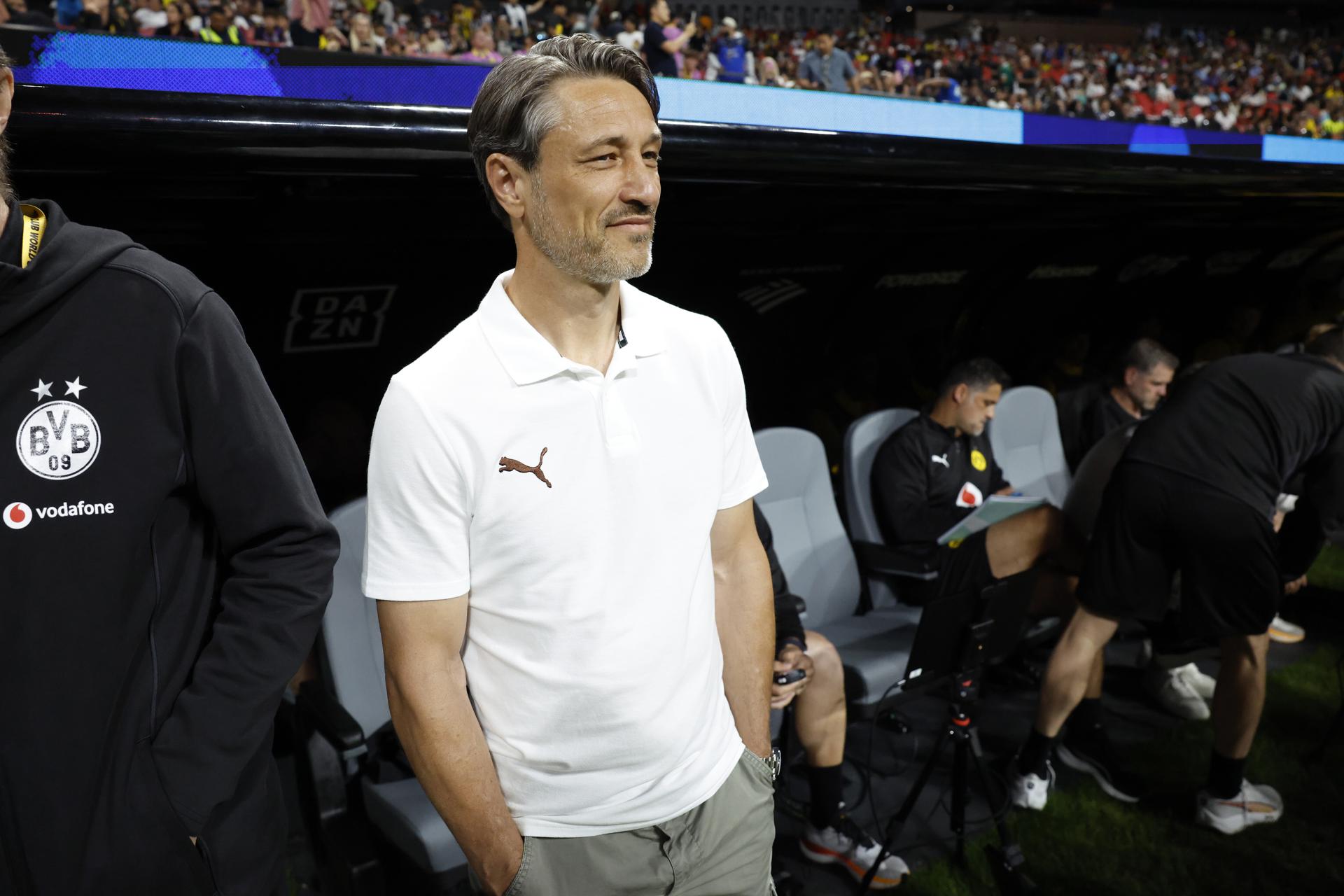 Niko Kovac, técnico del Borussia Dortmund, durante el partido ante Monterrey del Mundial de Clubes en Atlanta. EFE/EPA/ERIK S. LESSER