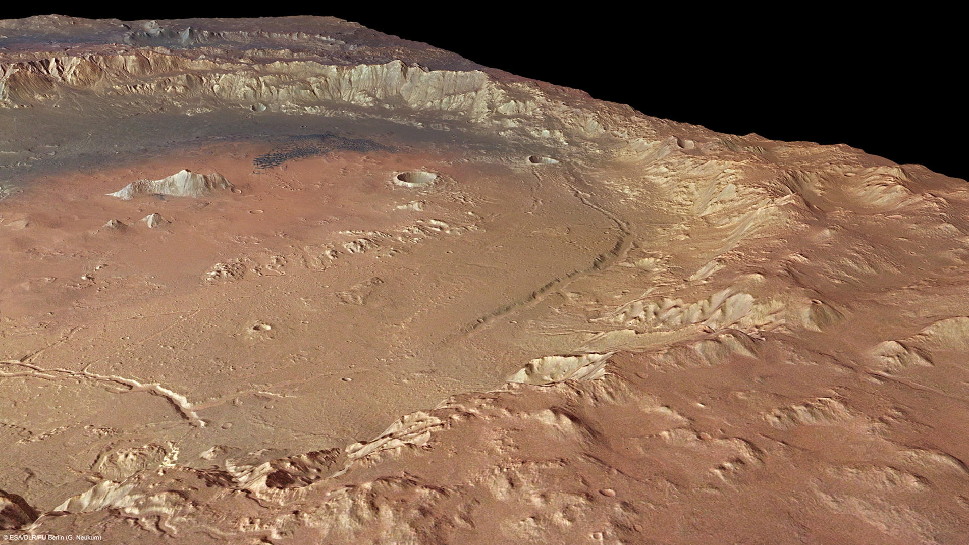 Un cráter en Marte. EFE Archivo/ESA