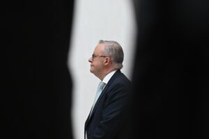 El primer ministro de Australia, Anthony Albanese, en el Parlamento australiano el 22 de julio.
EFE/EPA/LUKAS COCH AUSTRALIA AND NEW ZEALAND OUT
