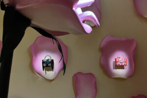 Dos bolsos de la nueva colección de Roger Vivier, continuidad de la emblemática serie 'Pièce Unique', inspirada en esta ocasión en las rosas. La gran firma de accesorios ha aprovechado la Semana de la Alta Costura para dar a conocer sus novedades. EFE/ Val Torres