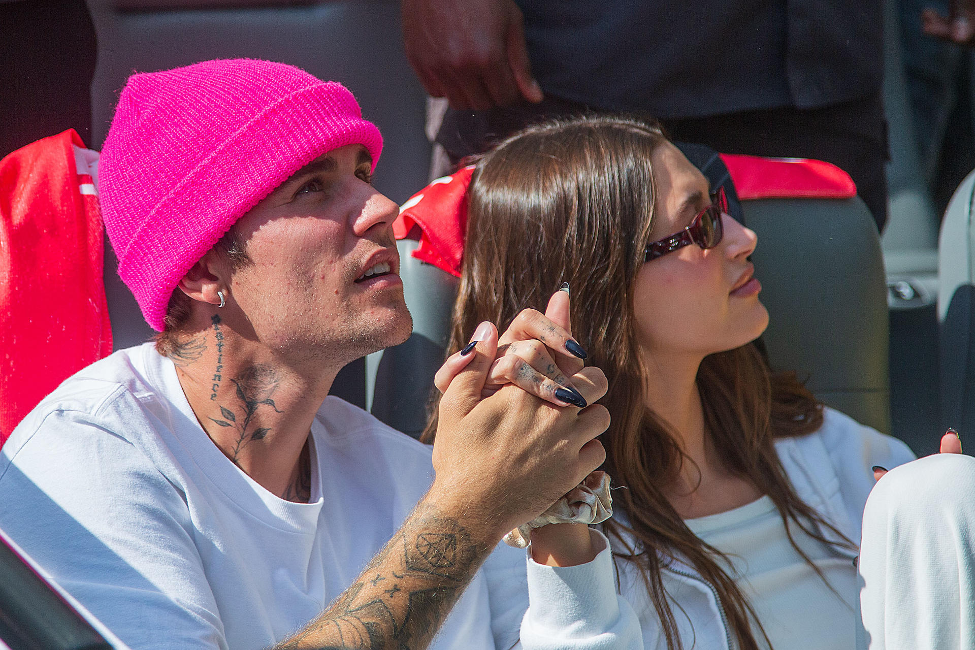 Justin Bieber y su esposa Hailey en 2022. EFE/Javier Rojas