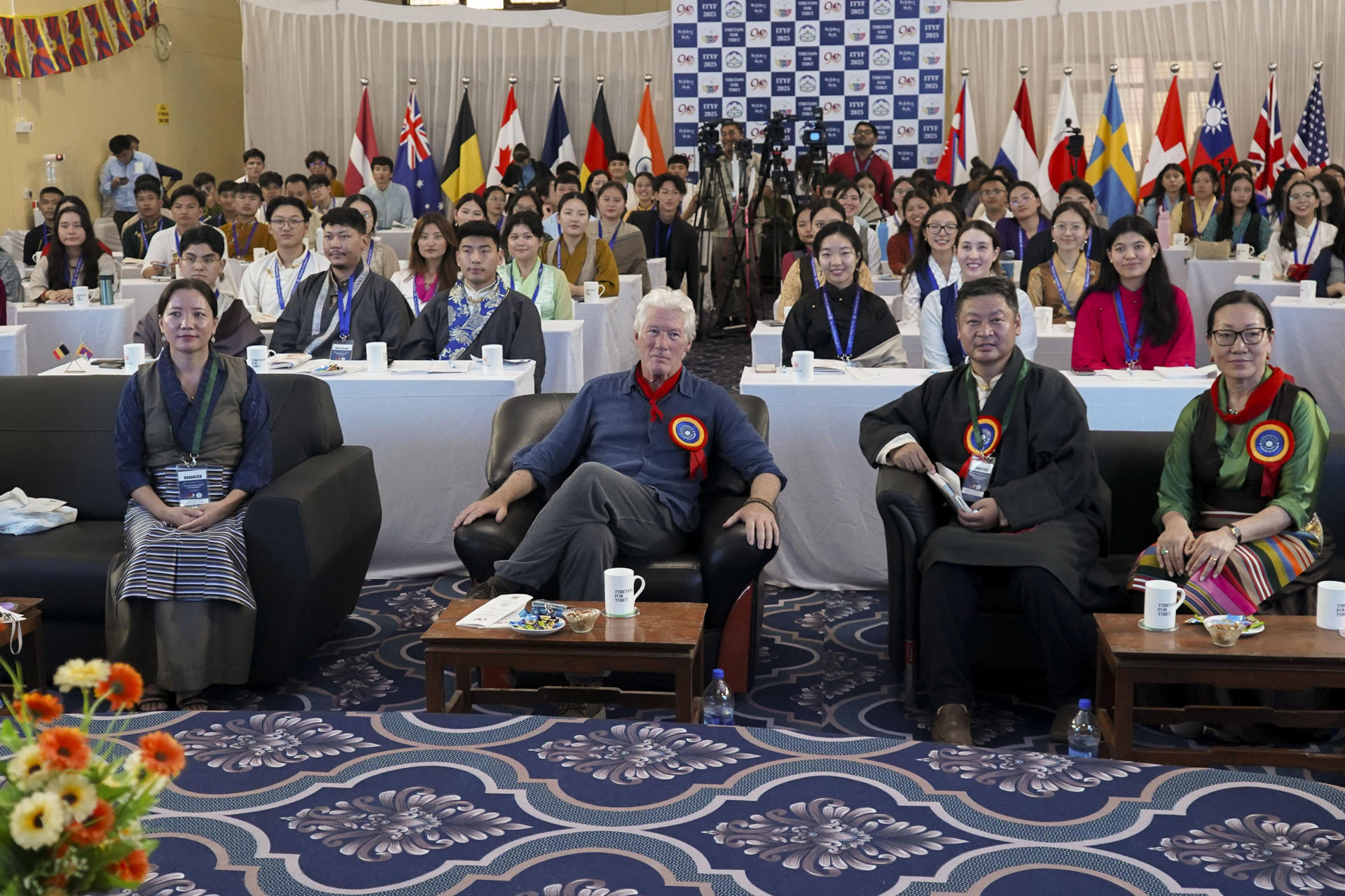 El actor estadounidense Richard Gere en la apertura del Foro Internacional de la Juventud Tibetana. EFE/ Lucía Goñi
