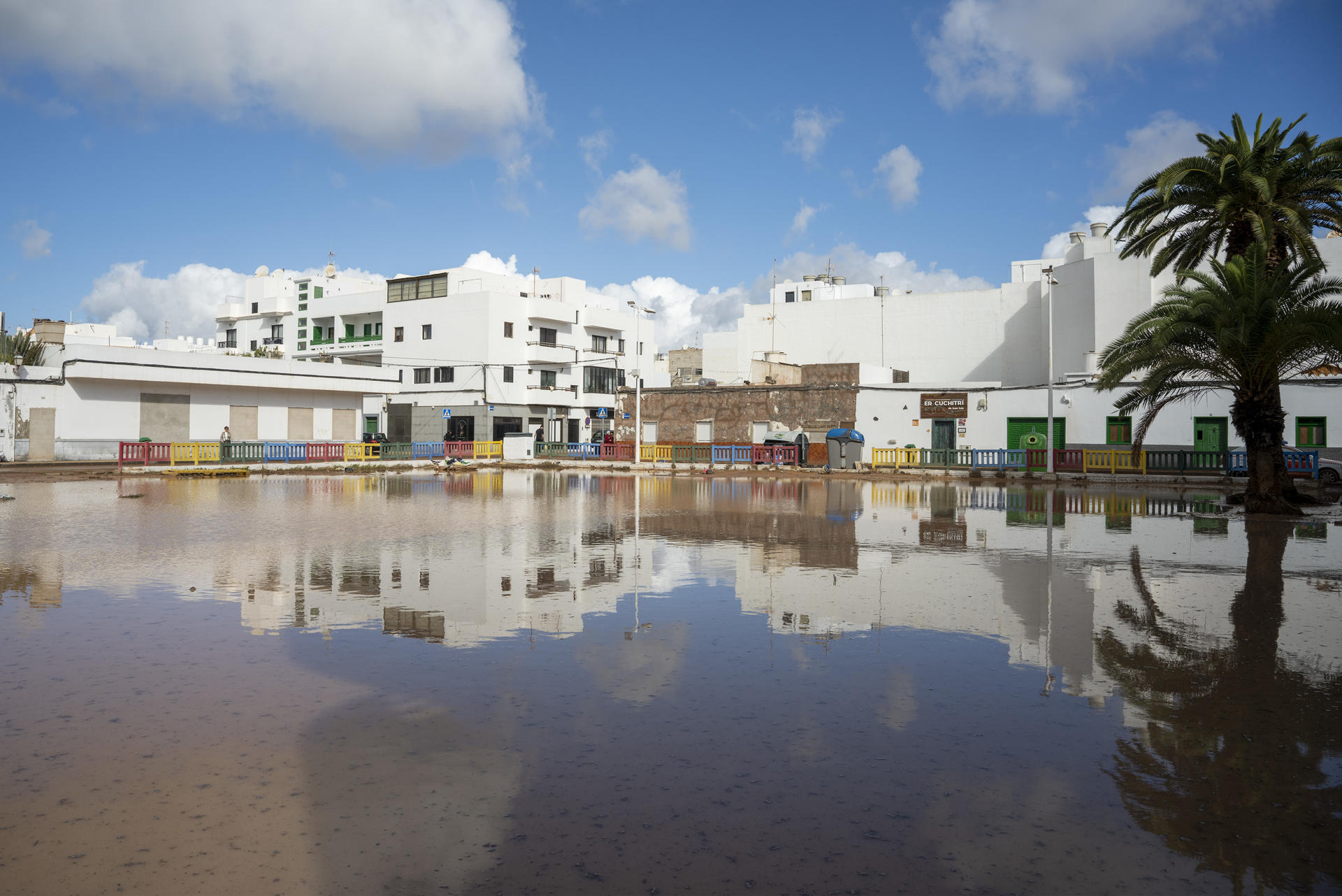 Imagen de archivo de inundaciones en Lanzarote. EFE/ Adriel Perdomo