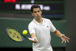 El español Jaume Munar en la primera ronda de Wimbledon.EFE/EPA/TOLGA AKMEN/Archivo