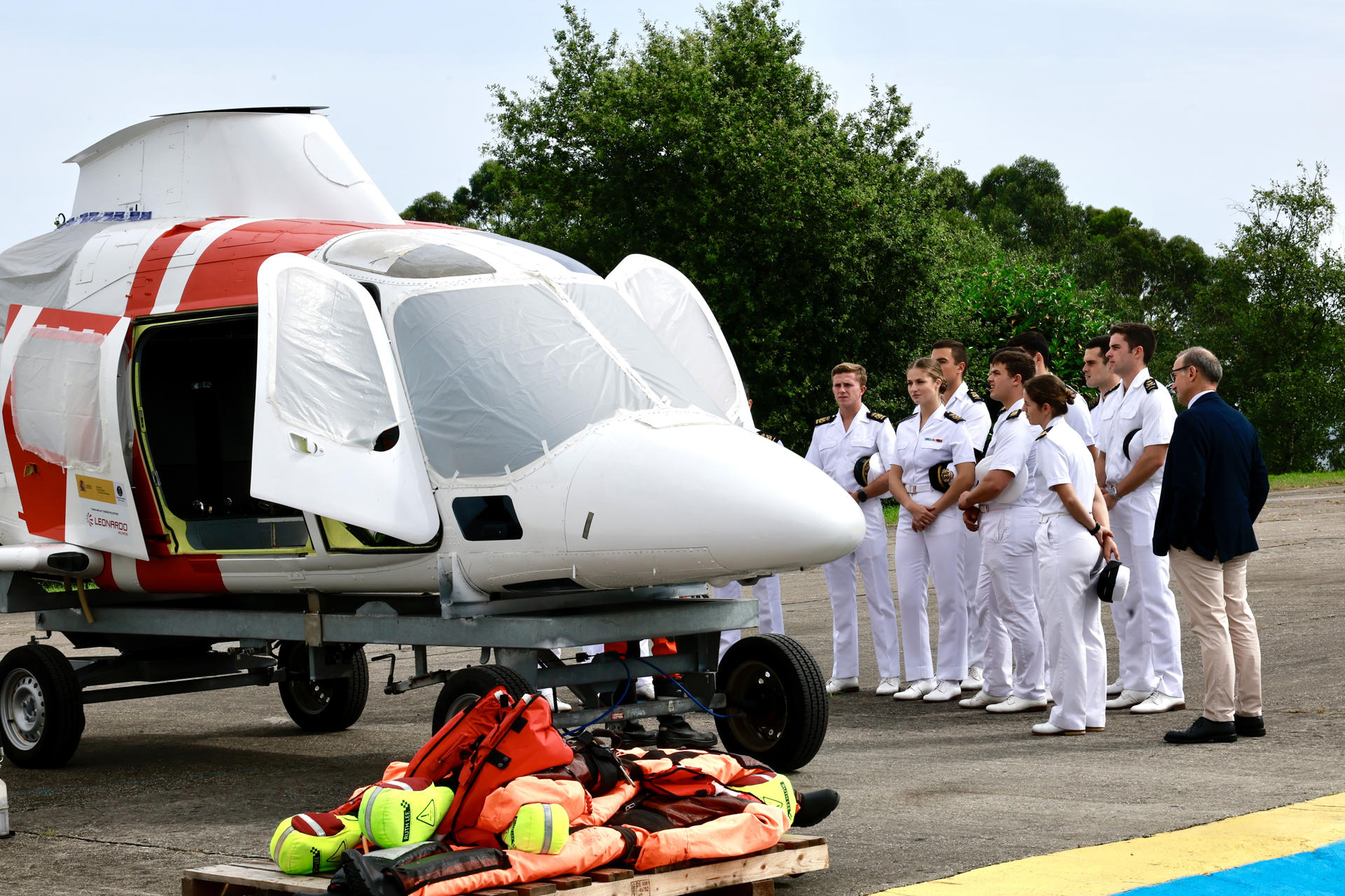 La princesa Leonor en el Centro de Seguridad Marítima Integral Jovellanos tras su llegada este jueves al puerto de Gijón a bordo del buque escuela 'Juan Sebastián de Elcano', en el que se ha reencontrado con los 75 compañeros guardamarinas con los que comparte crucero de instrucción desde el pasado mes de enero. EFE/Casa Real/Francisco Gómez/ SOLO USO EDITORIAL/SOLO DISPONIBLE PARA ILUSTRAR LA NOTICIA QUE ACOMPAÑA (CRÉDITO OBLIGATORIO)
