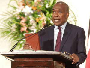 Fotografía de archivo del fiscal general de Trinidad y Tobago, John Jeremie, durante un acto público, en Puerto España (Trinidad y Tobago). EFE/Andrea de Silva