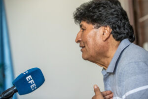 Fotografía del expresidente de Bolivia Evo Morales. EFE/ Esteban Biba