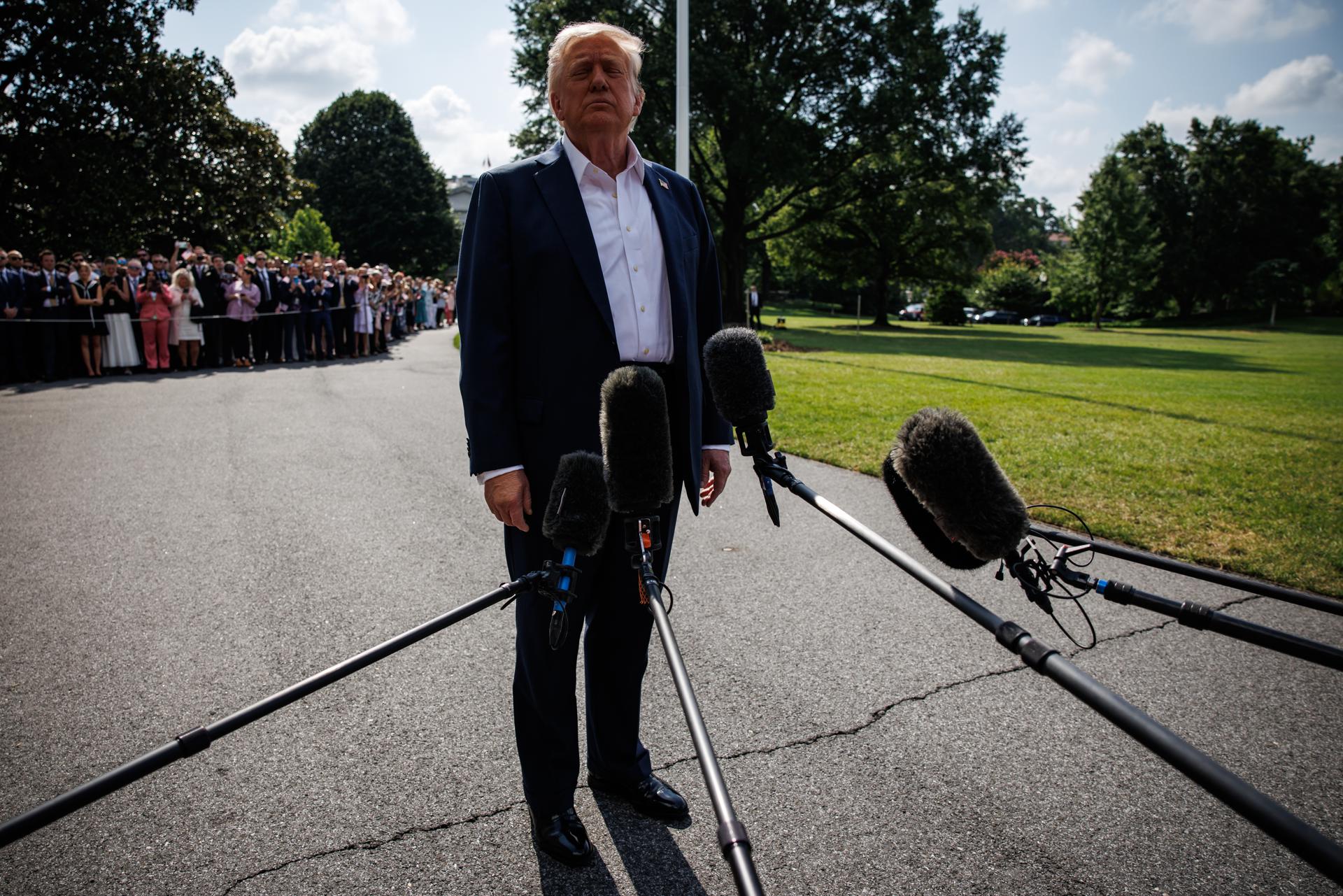El presidente de Estados Unidos, Donald Trump. EFE/Samuel Corum