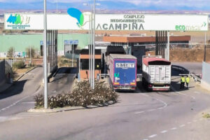 Vista del complejo de reciclaje de Loeches (Madrid), donde la Guardia Civil halló los restos humanos de un bebé de unas dos semanas de vida.  EFE