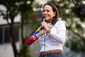 Fotografía de archivo de la líder opositora venezolana María Corina Machado. EFE/ Ronald Peña R /ARCHIVO