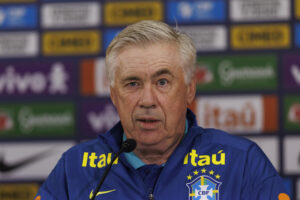 Fotografía de archivo del 9 de junio de 2025 del entrenador de la selección brasileña de fútbol, Carlo Ancelotti. EFE/Isaac Fontana