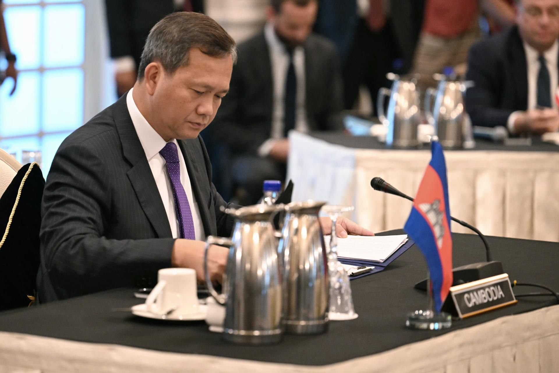 El primer ministro de Camboya, Hun Manet.
EFE/EPA/MOHD RASFAN / POOL
