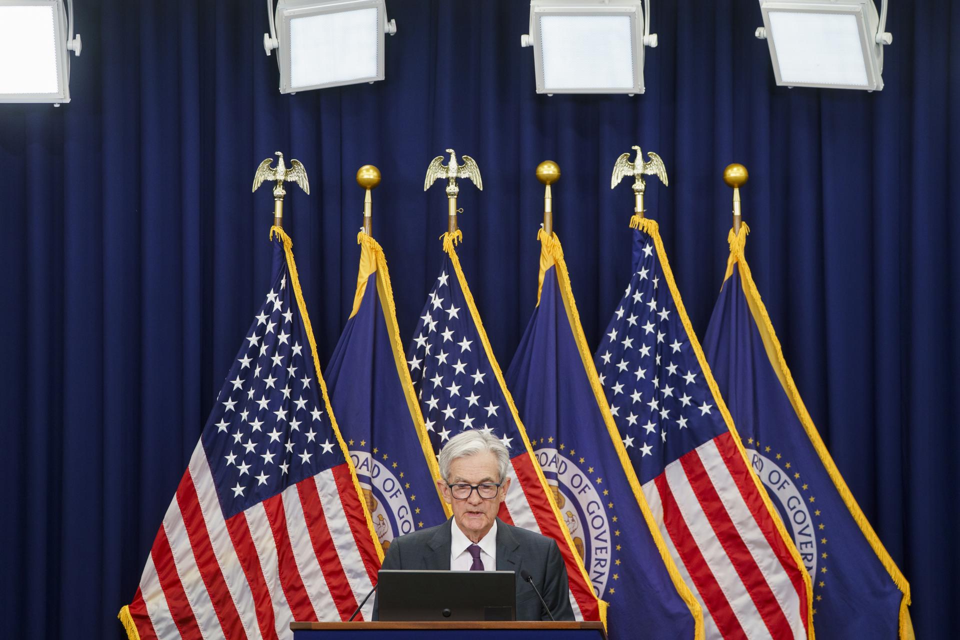 El presidente de la Reserva Federal (Fed) estadounidense, Jerome Powell. EFE/WILL OLIVER