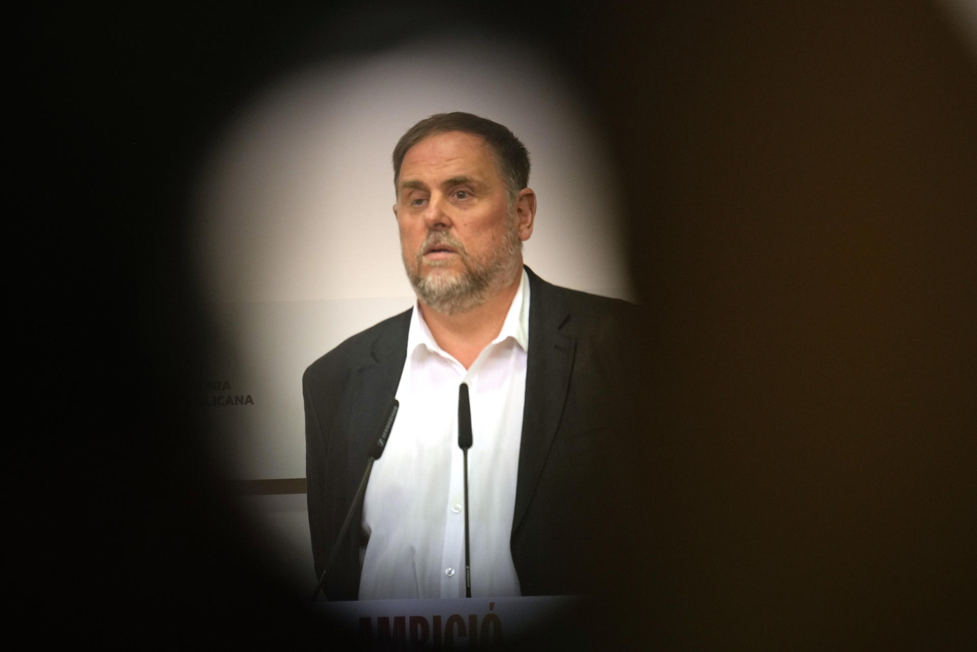 El presidente de ERC, Oriol Junqueras, este lunes. EFE/Alejandro García