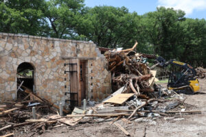 Fotografía de una casa afectada por las inundaciones en Hunt (Estados Unidos). EFE/ Octavio Guzmán