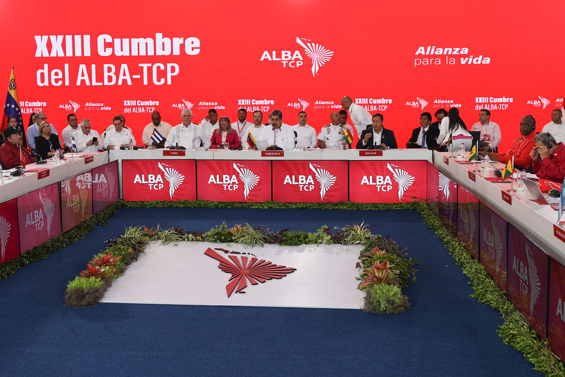 Foto de archivo de la Cumbre ALBA en el Palacio de Miraflores, en Caracas (Venezuela). EFE/ Miguel Gutiérrez