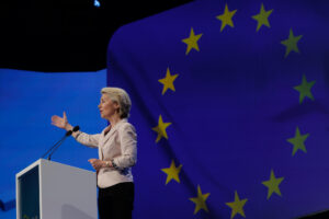 Imagen de archivo de la presidenta de la Comisión Europea, Ursula von der Leyen.EFE/Kai Fösterling
