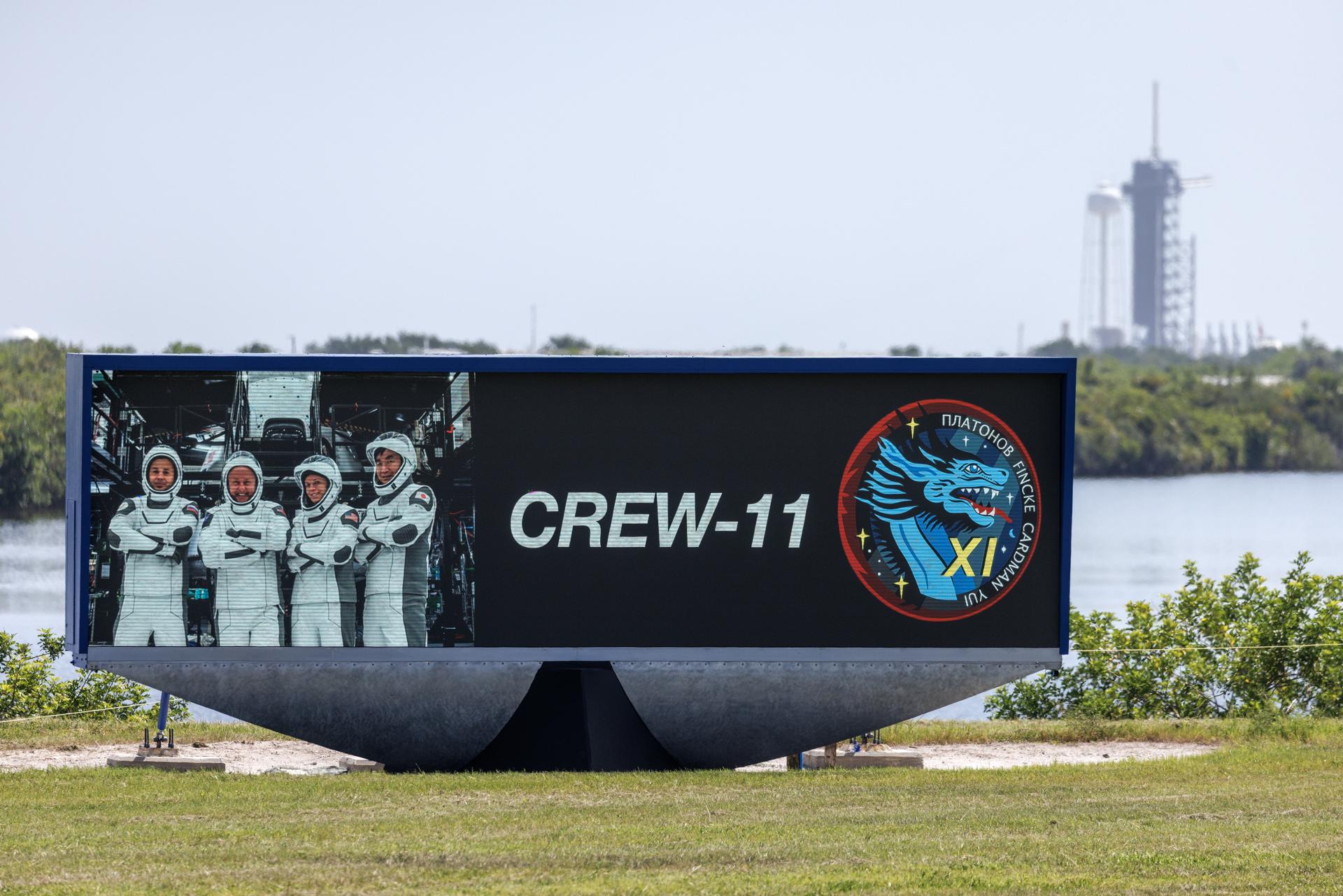 Vista de una imagen de la misión Crew-11, en el Centro Espacial Kennedy de la NASA en Titusville, Florida (EE.UU.). EFE/EPA/CRISTOBAL HERRERA-ULASHKEVICH