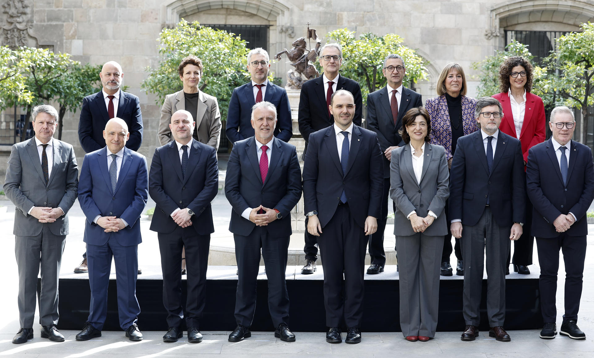 Imagen del pasado mes de febrero antes de la reunión de la Comisión Bilateral Generalitat-Estado. EFE/Andreu Dalmau
