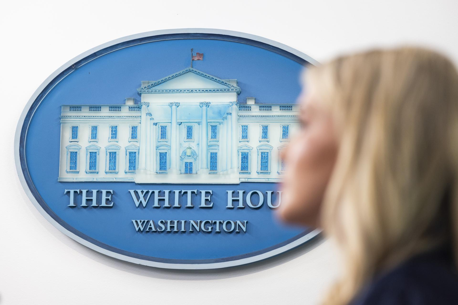 La secretaria de prensa de la Casa Blanca, Karoline Leavitt, en Washington, DC, el 31 de julio de 2025. EFE/JIM LO SCALZO