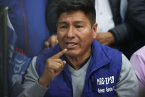 Foto de archivo del presidente del oficialista Movimiento al Socialismo (MAS), Grover García. EFE/ Luis Gandarillas