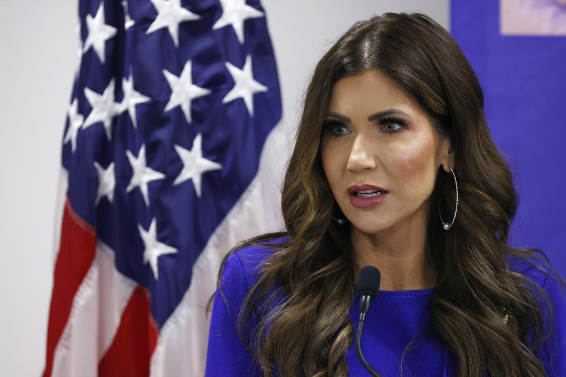 La secretaria de Seguridad Nacional de Estados Unidos, Kristi Noem. EFE/ Elvis González