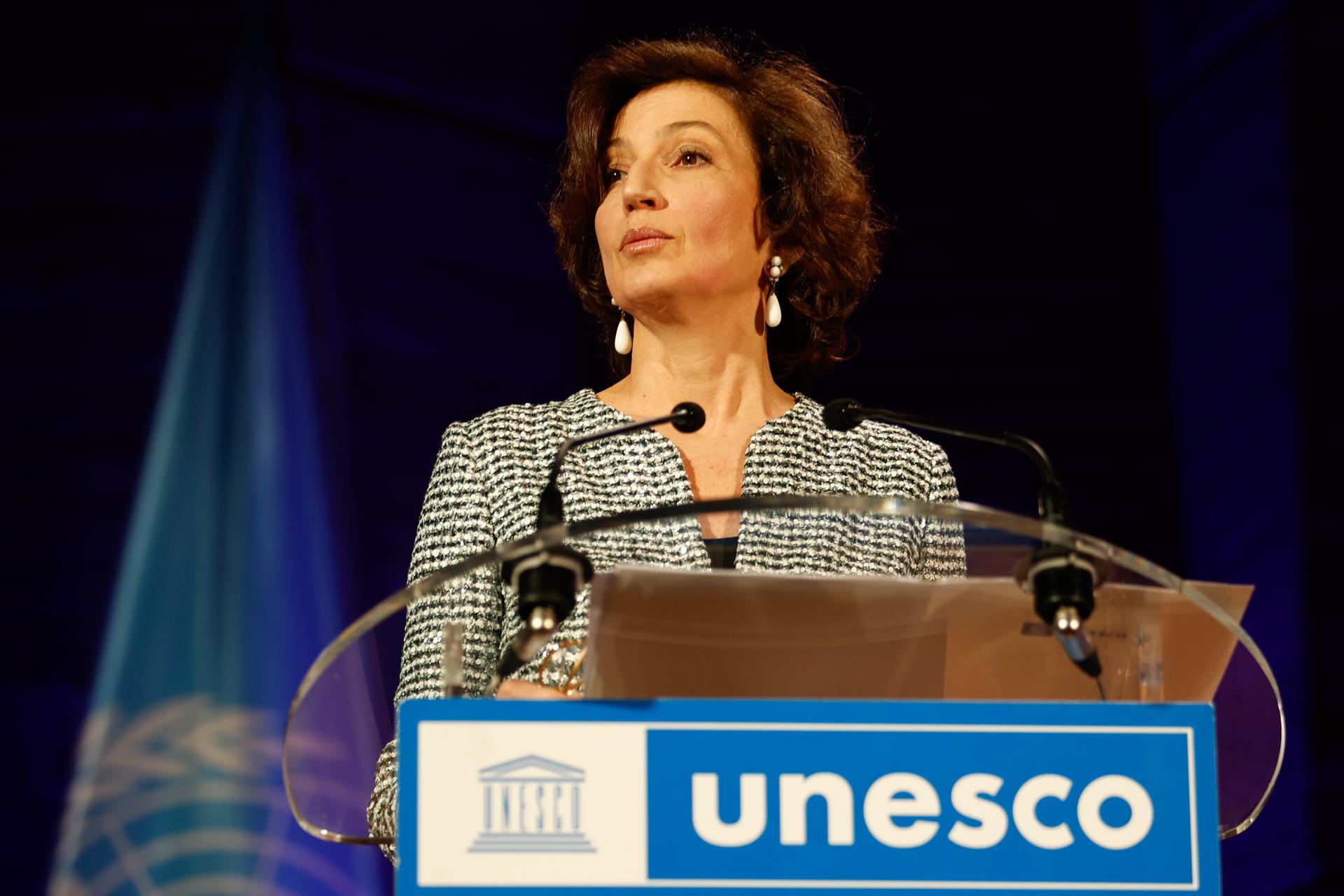 Imagen de archivo de la directora general de la Unesco, Audrey Azoulay. EFE/EPA/MOHAMMED BADRA