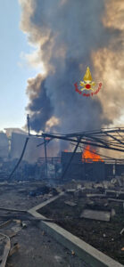 Imagen cedida por el Cuerpo de Bomberos de Roma. EFE/ SOLO USO EDITORIAL/SOLO DISPONIBLE PARA ILUSTRAR LA NOTICIA QUE ACOMPAÑA (CRÉDITO OBLIGATORIO)
