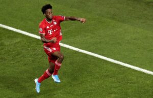 Foto de archivo de Kingsley Coman cuando marcó el gol de la victoria del Bayern en la final de la Liga de Campeones de 2020 ante el París Saint-Germain. EFE/EPA/Manu Fernandez