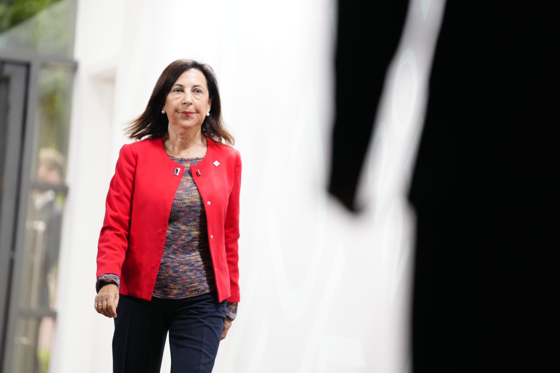 La ministra de Defensa de España, Margarita Robles, llega a la reunión informal de ministros de Defensa de la UE en Copenhague, Dinamarca, 29 de agosto de 2025. (Dinamarca, España, Copenhague) 
EFE/EPA/THOMAS TRAASDAHL DENMARK OUT
//////////
Copenhagen (Denmark), 29/08/2025.- Spain's Defense Minister Margarita Robles arrives to attend the informal EU defense ministers' meeting in Copenhagen, Denmark, 29 August 2025. (Dinamarca, España, Copenhague) EFE/EPA/THOMAS TRAASDAHL DENMARK OUT