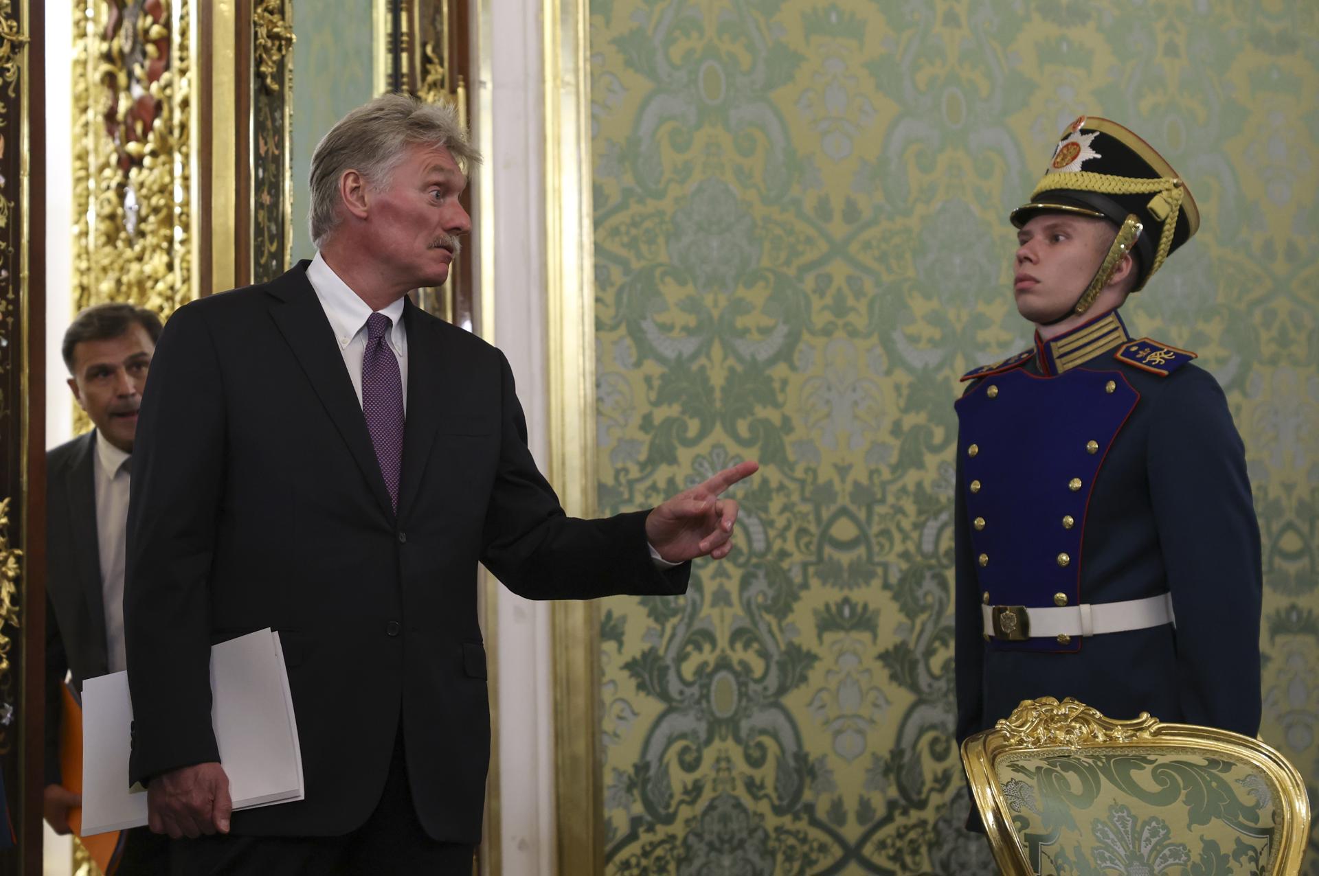 El portavoz del Kremlin, Dmitri Peskov, en una imagen del 31 de julio de 2025. EFE/EPA/EVGENIA NOVOZHENINA / POOL