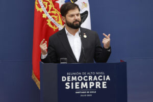Fotografía del 21 de julio de 2025 del presidente de Chile, Gabriel Boric. EFE/ Elvis González