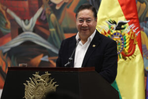 Fotografía de archivo del presidente de Bolivia, Luis Arce. EFE/ Luis Gandarillas