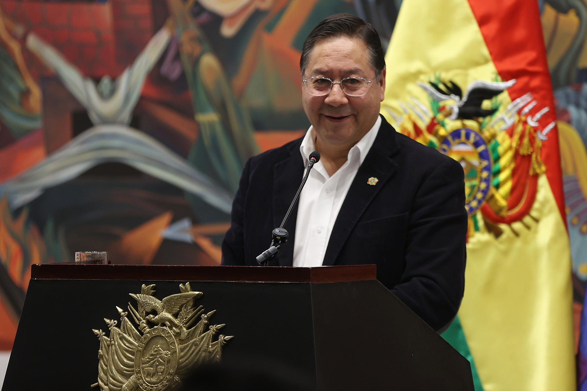 Fotografía de archivo del presidente de Bolivia, Luis Arce. EFE/ Luis Gandarillas