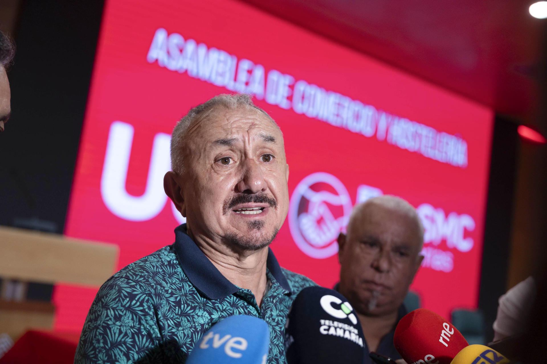 El secretario general de UGT, Pepe Álvarez en Santa Cruz de Tenerife, este martes. EFE/Miguel Barreto