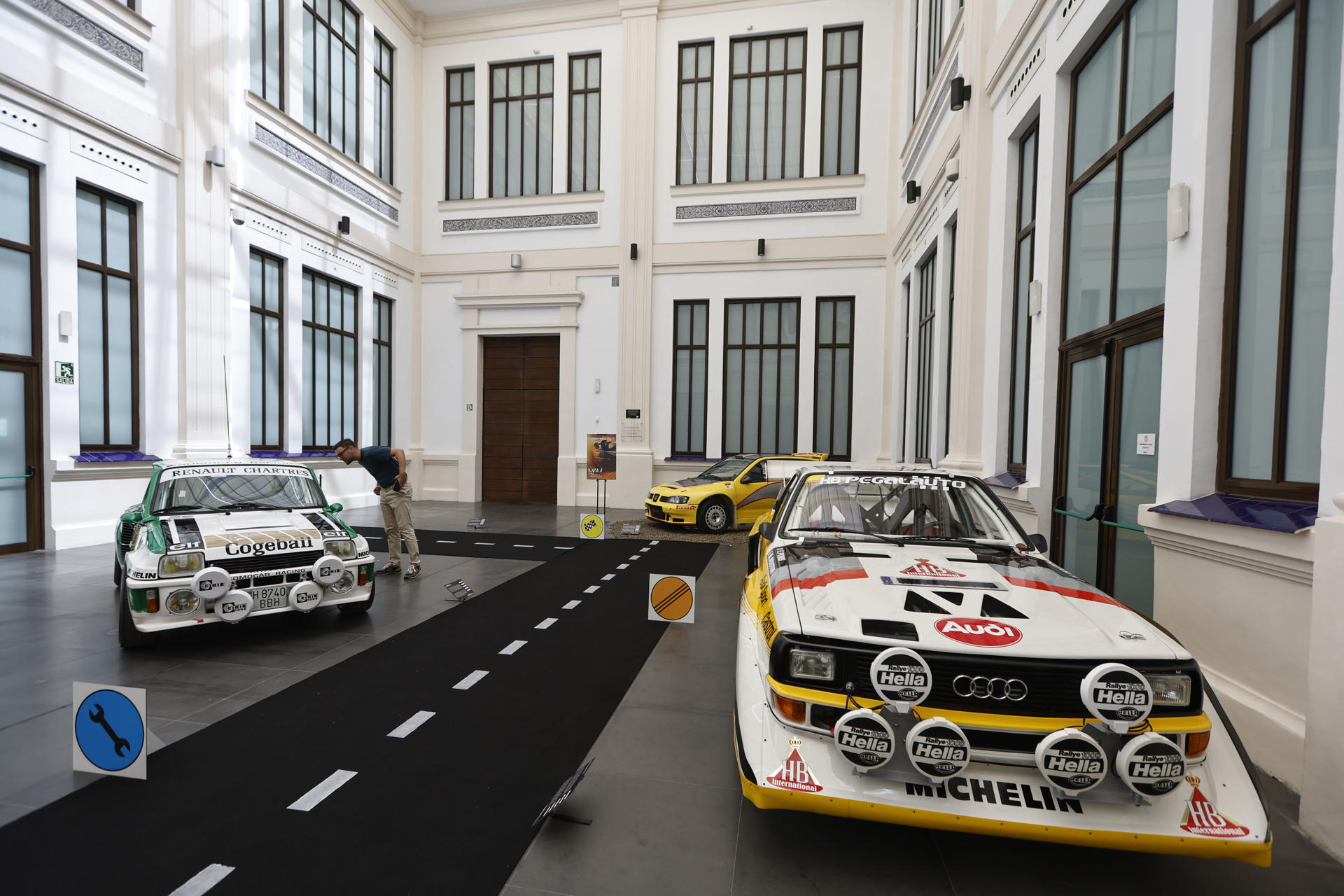 Réplica del cotizado Audi Quattro S1 Evolution 2 que forma parte de la exposición 'La Pasión por el Rally. Más Allá de la Curva', que se inaugura este viernes en el Museo del Automóvil y la Moda de Málaga. EFE/ Jorge Zapata
