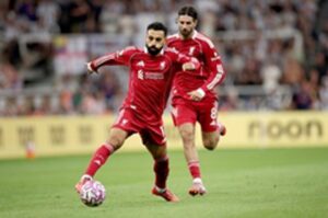 Salah, en el último partido contra el Newcastle. EFE/EPA/ADAM VAUGHAN.