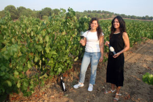 Tres hermanos, Ana, María y Juan Ruiz, han recuperado la antigua fábrica de chocolate de sus antepasados, en Rueda, para mantener el legado y diversificar su negocio vitivinícola y agroalimentario. EFE/ Inés Morencia