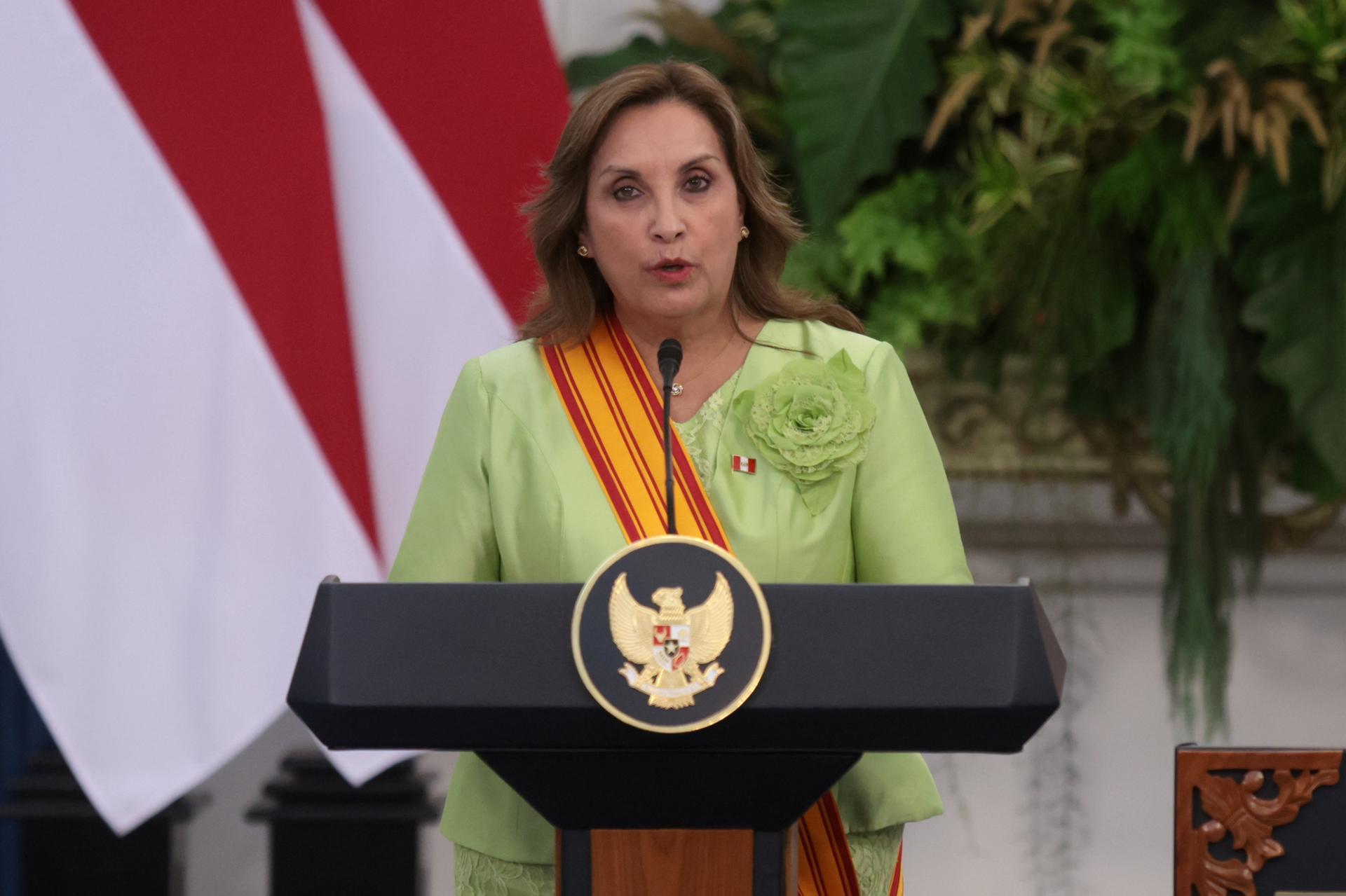 Foto de archivo de la presidenta peruana, Dina Boluarte. EFE/ADI WEDA