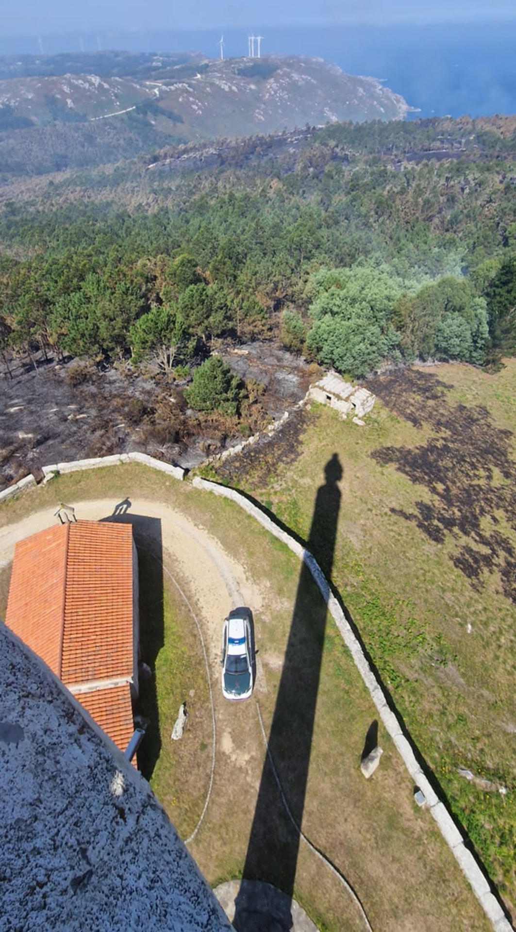 Vista de parte del área quemada en Ponteceso, Galicia.EFE/ Guardia Civil SOLO USO EDITORIAL/SOLO DISPONIBLE PARA ILUSTRAR LA NOTICIA QUE ACOMPAÑA (CRÉDITO OBLIGATORIO)
