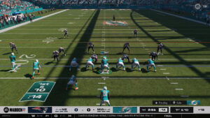 Captura de pantalla del simulador oficial de la NFL, Madden 26, que, como cada año, lo hace con aspectos clave de mejora como revitalizar el modo ‘Franquicia’, añadir rasgos únicos a los ‘quarterbacks’ para que se sientan únicos y trasladar la realización televisiva única de cada encuentro de la temporada, de la vida real a la videoconsola. La nueva entrega de este simulador llega a falta de tres semanas para que arranque la temporada de fútbol americano. EA Sports y Madden han puesto el foco en los últimos meses en revitalizar el modo de juego en el que asumes los mandos de una franquicia para llevarla hasta la ansiada Super Bowl y el Trofeo Lombardi. EFE/ EA SPORTS / ***SOLO USO EDITORIAL/SOLO DISPONIBLE PARA ILUSTRAR LA NOTICIA QUE ACOMPAÑA (CRÉDITO OBLIGATORIO)***