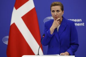 Imagen de Archivo de la primera ministra danesa Mette Frederiksen.
EFE/EPA/Guillaume Horcajuelo