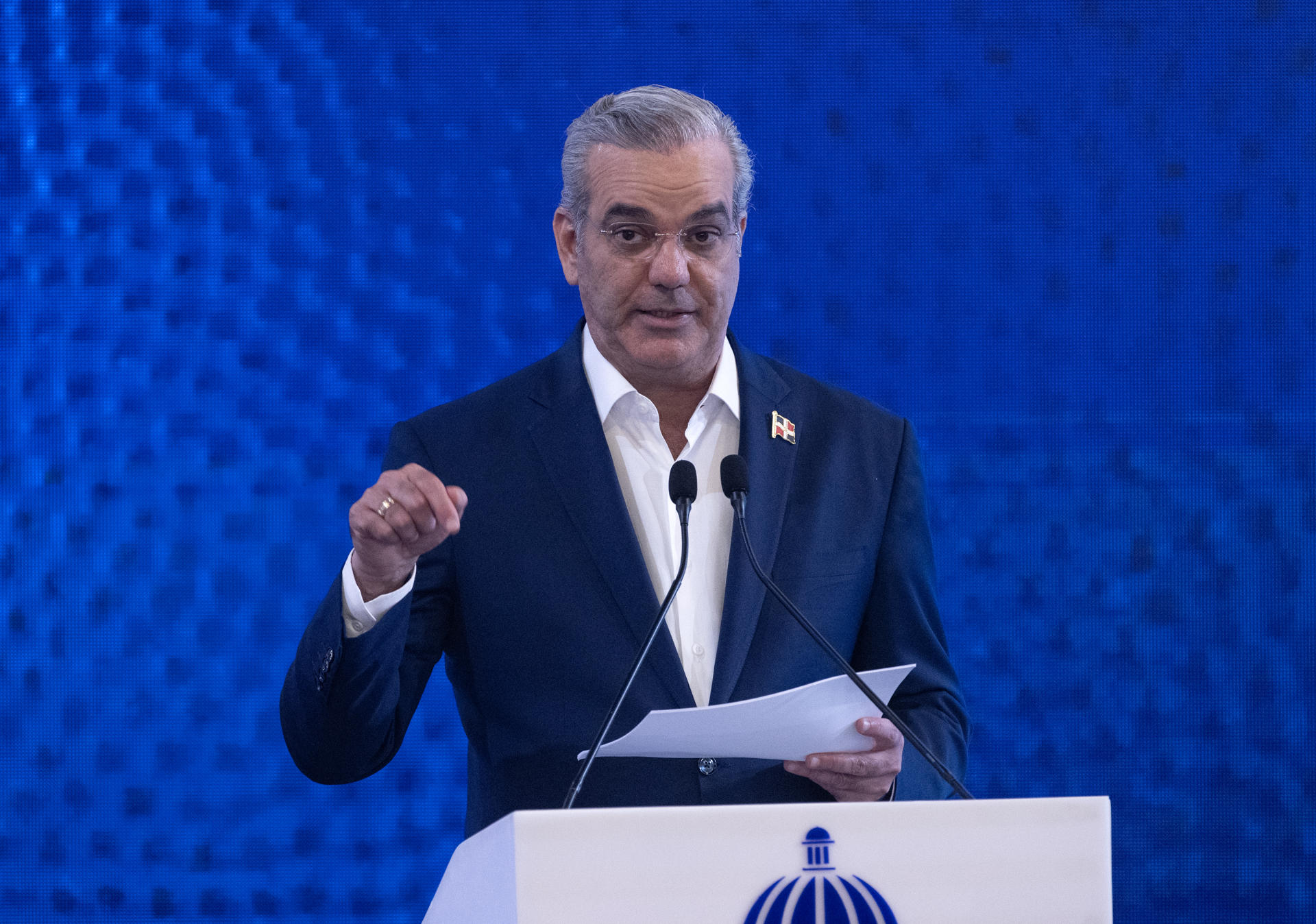 Foto de archivo del presidente de República Dominicana, Luis Abinader. EFE/Orlando Barría