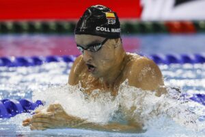 Carles Coll, durante su participación en la final de 200 m braza de los Mundiales de Singapur.EFE/EPA/RUNGROJ
