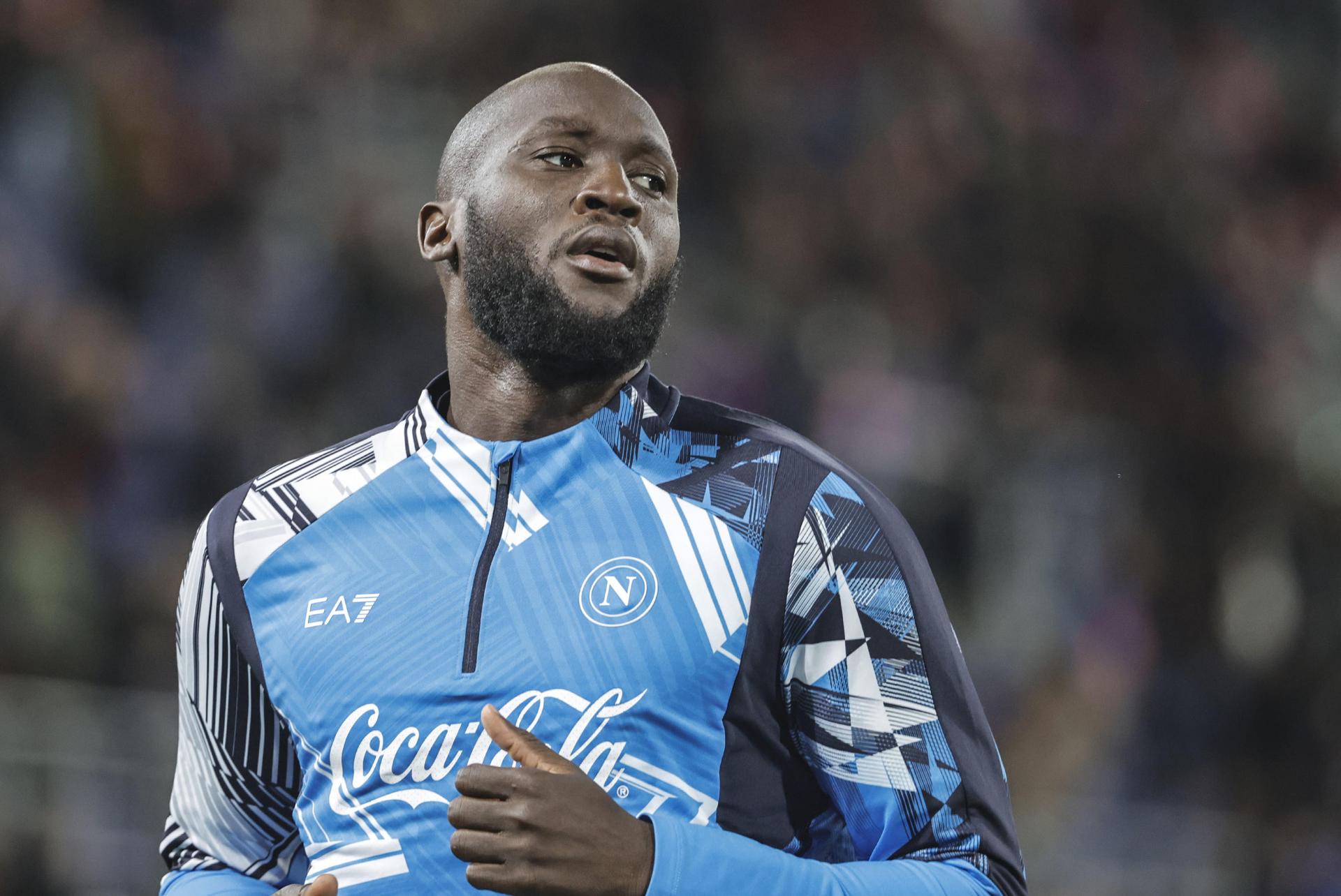 El delantro belga Romelu Lukaku, jugador del Nápoles. EFE/EPA/SERENA CAMPANINI